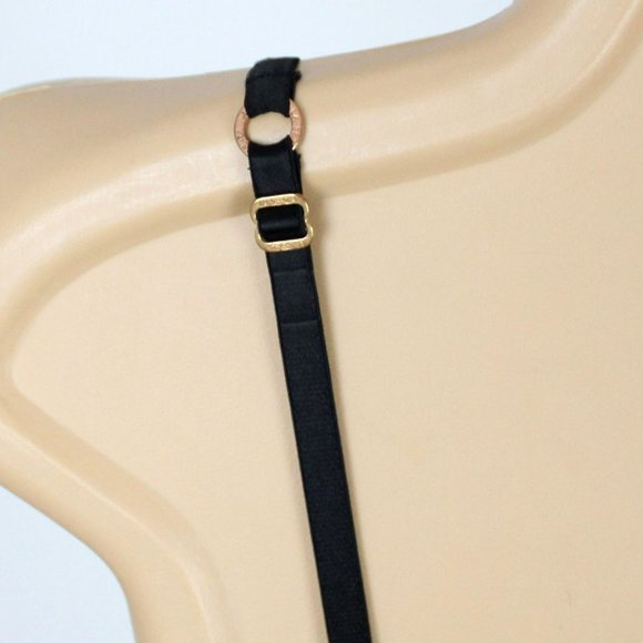 La Senza Bustier Small Black Padded Boned Padded Push-Up Underwire Bra B47 - Picture 9 of 14